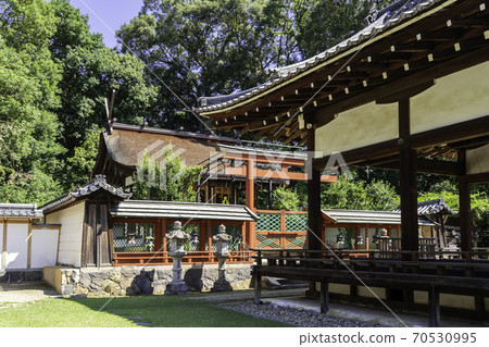 Himuro Shrine Haiden (Maiden) and Main Hall, Nara City, Nara Prefecture 70530995