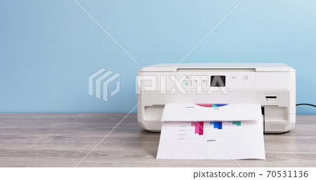 打印文檔。複製，打印，打印機，業務文檔，業務，彩色打印，銷售業績，報告 70531136