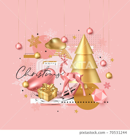Merry Christmas and Happy New Year Background. Vector illustration. Merry Christmas and Happy New Year Background. Vector illustration. 70531244