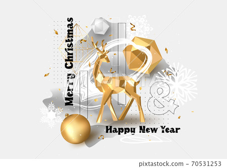 Merry Christmas and Happy New Year background. 2020 greeting card. Collage design for creating brochures, booklets, banners. Holiday vector illustration. Merry Christmas and Happy New Year background. 2020 greeting card. Collage design for creating brochures, booklets, banners. Holiday vector illustration. 70531253