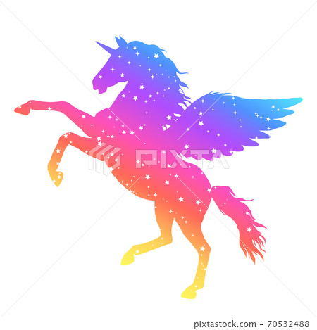 Unicorn silhouette material illustration Unicorn silhouette material illustration 70532488