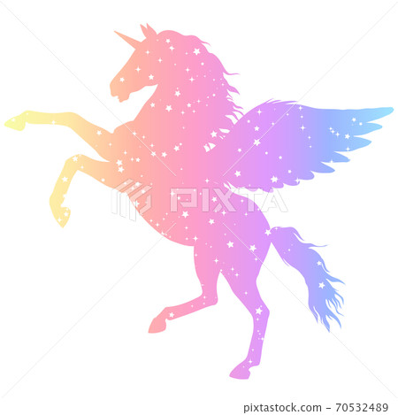Unicorn silhouette material illustration 70532489