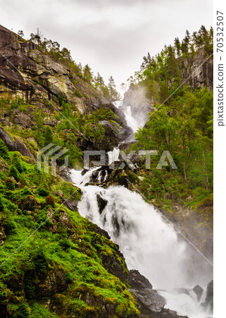 Latefossen waterfall Norway, Hordaland Latefossen waterfall Norway, Hordaland 70532507