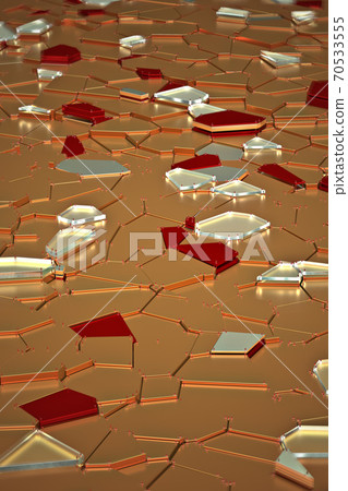 broken golden glass with sharp pieces over background broken golden glass with sharp pieces over background 70533555