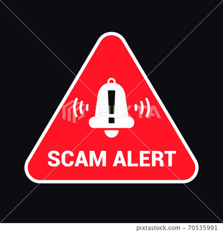 triangular red emblem caution scam triangular red emblem caution scam 70535991