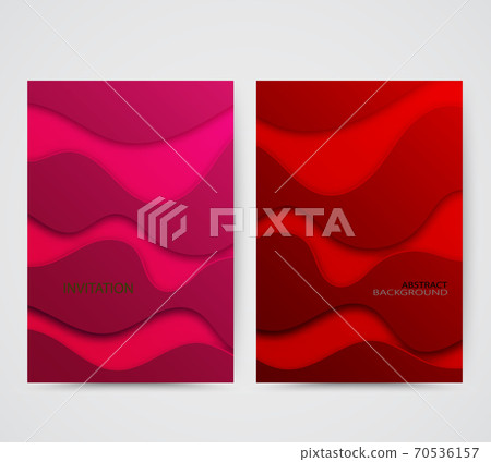 Set banners, 3D abstract background and paper cut shapes, vector illustration Set banners, 3D abstract background and paper cut shapes, vector illustration 70536157