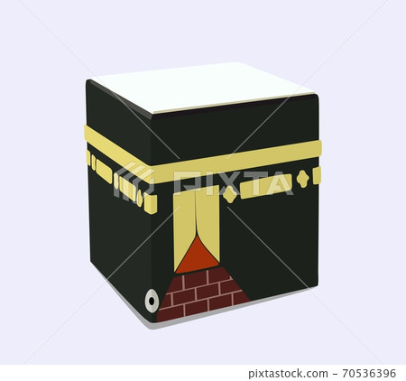 Icon an of an Islamic religious symbol of Kaaba. Vector. 70536396
