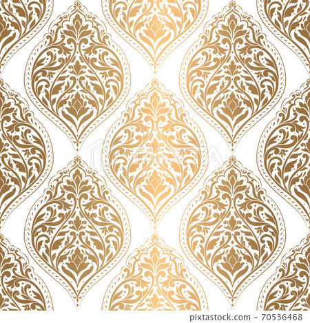 Golden seamless pattern with luxury ornament. 70536468