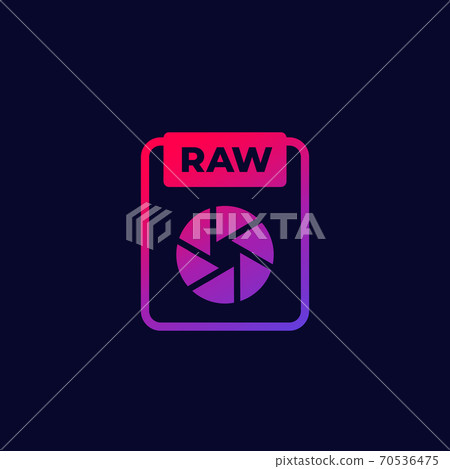 raw file icon with gradient - Stock Illustration [70536475] - PIXTA