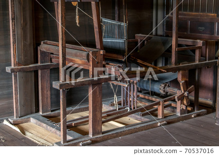 A old historical weaving loom in house, Japan countryside. 70537016
