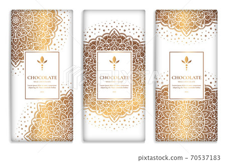 Luxury packaging design of chocolate bars. Luxury packaging design of chocolate bars. 70537183
