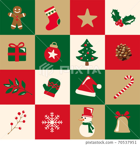 Illustration material Christmas pattern seamless tapestry 70537951