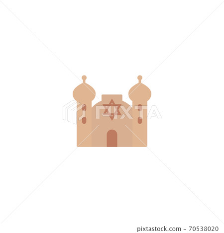 synagogue icon on white, flat vector 70538020
