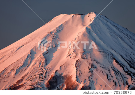 Mt. Fuji at sunrise seen from Mitsutoge 70538973