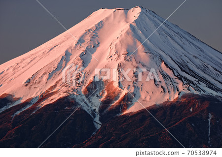 Mt. Fuji at sunrise seen from Mitsutoge 70538974