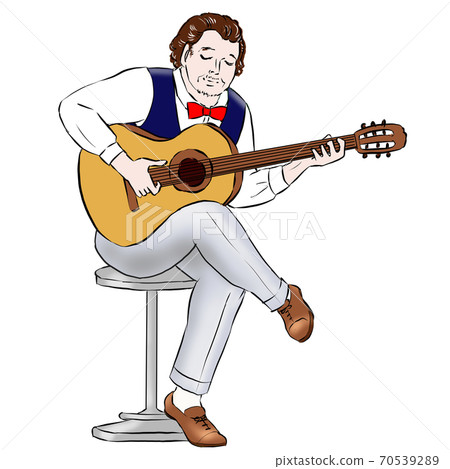 Uncle playing the guitar 70539289