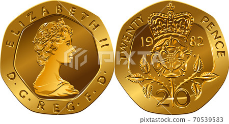 British gold coin twenty pences British gold coin twenty pences 70539583