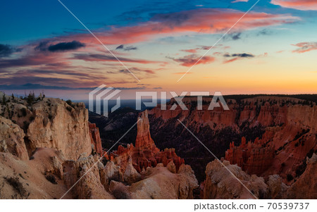 Beautiful Panoramic View of an American landscape 70539737