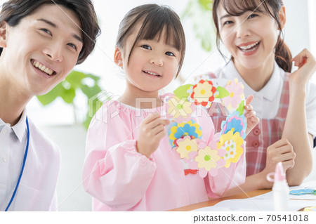 Childcare image: A girl and a childcare worker who work Childcare image: A girl and a childcare worker who work 70541018