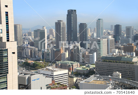 Aerial view of Osaka city 70541640