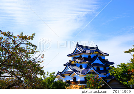 Scenery of Hikone Castle in Hikone City, Shiga Prefecture, Castle, Hikone Castle, Japanese History [October] 70541969