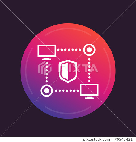 computer network, internet, cyber security icon 70543421