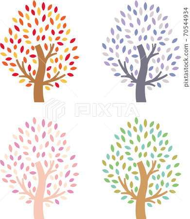 春夏秋冬圖像顏色樹 插圖素材 圖庫 春夏秋冬圖像顏色樹 插圖素材 圖庫
