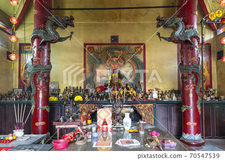 Taoist pemple in Pulau Ketam island, Malaysia 70547539