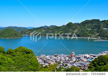 Beautiful scenery of Tajima from Mitarai Hill Park where you can see the history Beautiful scenery of Tajima from Mitarai Hill Park where you can see the history 70548860