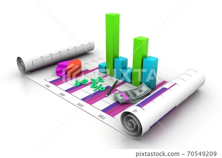 Business graph chart and money Business graph chart and money 70549209