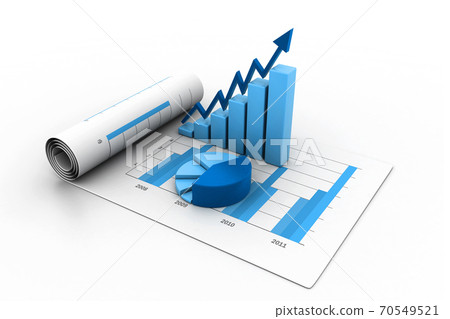 Business graph with chart. 70549521