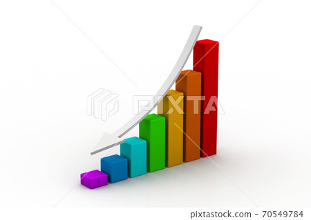 Graph showing decrease in profits. 70549784