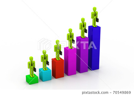 Business team with graph. - Stock Illustration [70549869] - PIXTA