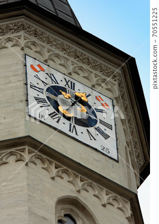 St Michael's Church, Vienna, with tower clock and austra symbols St Michael's Church, Vienna, with tower clock and austra symbols 70551225