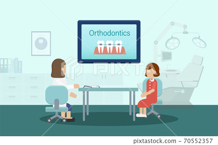Dental clinic with orthodontics concept Dental clinic with orthodontics concept 70552357