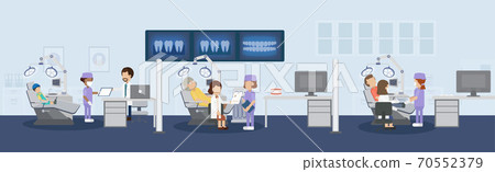 Dental clinic with patients Dental clinic with patients 70552379