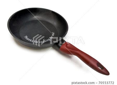 Frying pan, isolated on white background. Retro kitchen utensils. Frying pan, isolated on white background. Retro kitchen utensils. 70553772