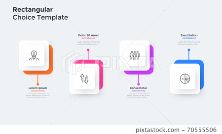 Modern Infographic Vector Template - Stock Illustration [70555506] - PIXTA