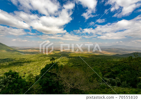 穿越非洲大陸的大提谷（Great Lift Valley）在前往肯尼亞馬賽馬拉國家野生動物保護區的途中 70555810
