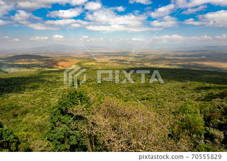 The Great Rift Valley, which runs through the African continent, on my way to the Masai Mara National Reserve in Kenya 70555829