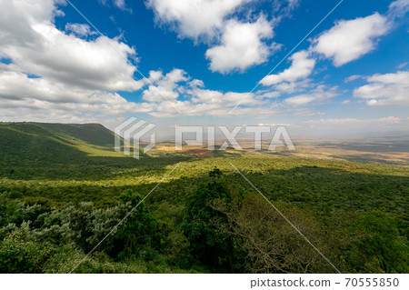 穿越非洲大陸的大提谷（Great Lift Valley）在前往肯尼亞馬賽馬拉國家野生動物保護區的途中 70555850