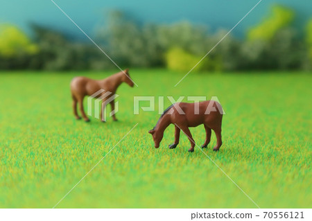 Diorama horse (New Year's card) 70556121