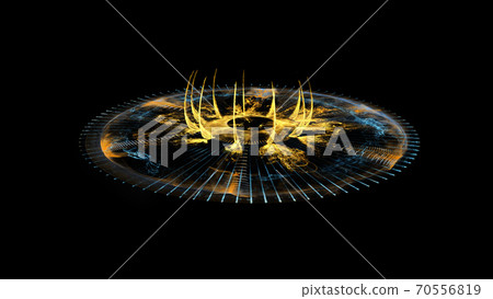 Glowing Stargate Event Horizon Portal. Time Travel, Outer Space, Singularity And Gravitational Waves Concept Glowing Stargate Event Horizon Portal. Time Travel, Outer Space, Singularity And Gravitational Waves Concept 70556819