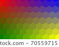Background images in a multicolored hexagonal style. 70559715