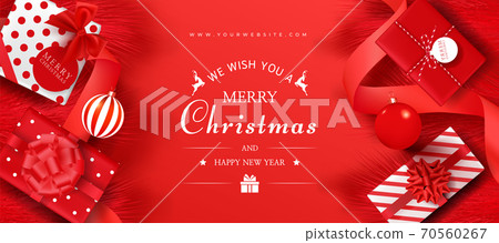 Realistic Christmas Sale Banner Template. Christmas Frame Realistic Christmas Sale Banner Template. Christmas Frame 70560267