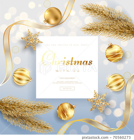 Realistic Christmas Sale Banner Template. Christmas Frame Realistic Christmas Sale Banner Template. Christmas Frame 70560273