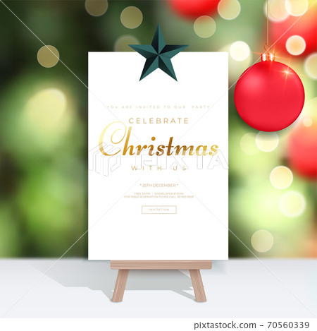 Luxury Christmas invitation. Merry Christmas invitation. New year invitation Luxury Christmas invitation. Merry Christmas invitation. New year invitation 70560339