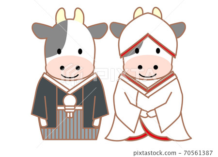 2021 Ox New Year's card-white background 70561387