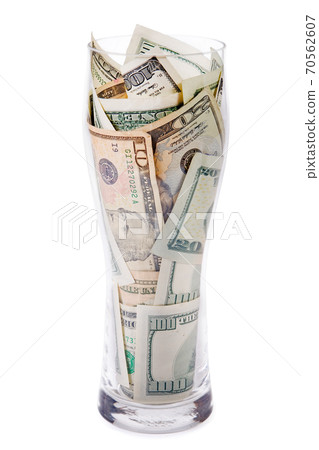 money stored in the glass money stored in the glass 70562607