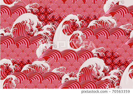 Seamless decorative pattern with waves Seamless decorative pattern with waves 70563359
